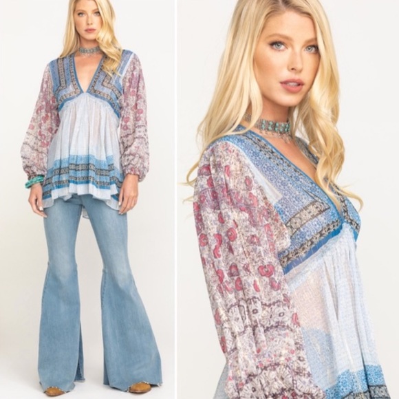 Free People Tops - Free People Aliyah Printed Tunic 🧿